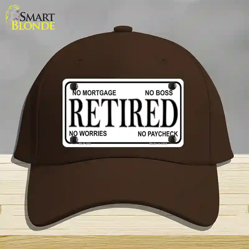 Retired Novelty License Plate Hat Cotton / Dark Brown