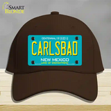 Carlsbad New Mexico Teal Novelty License Plate Hat Cotton / Dark Brown