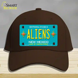 Aliens New Mexico Teal Novelty License Plate Hat Cotton / Dark Brown