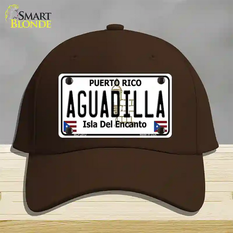 Aguadilla Puerto Rico Novelty License Plate Hat Cotton / Dark Brown