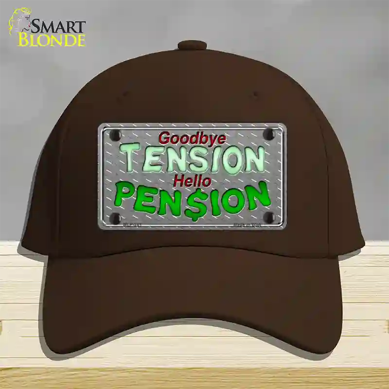 Tension Pension Novelty License Plate Hat Cotton / Dark Brown