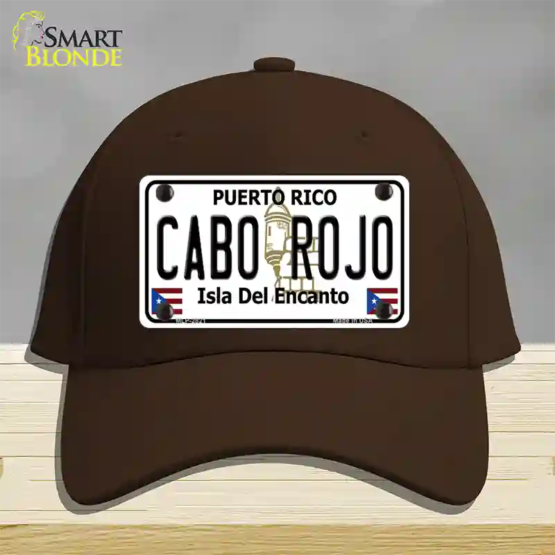 Cabo Rojo Novelty License Plate Hat Cotton / Dark Brown