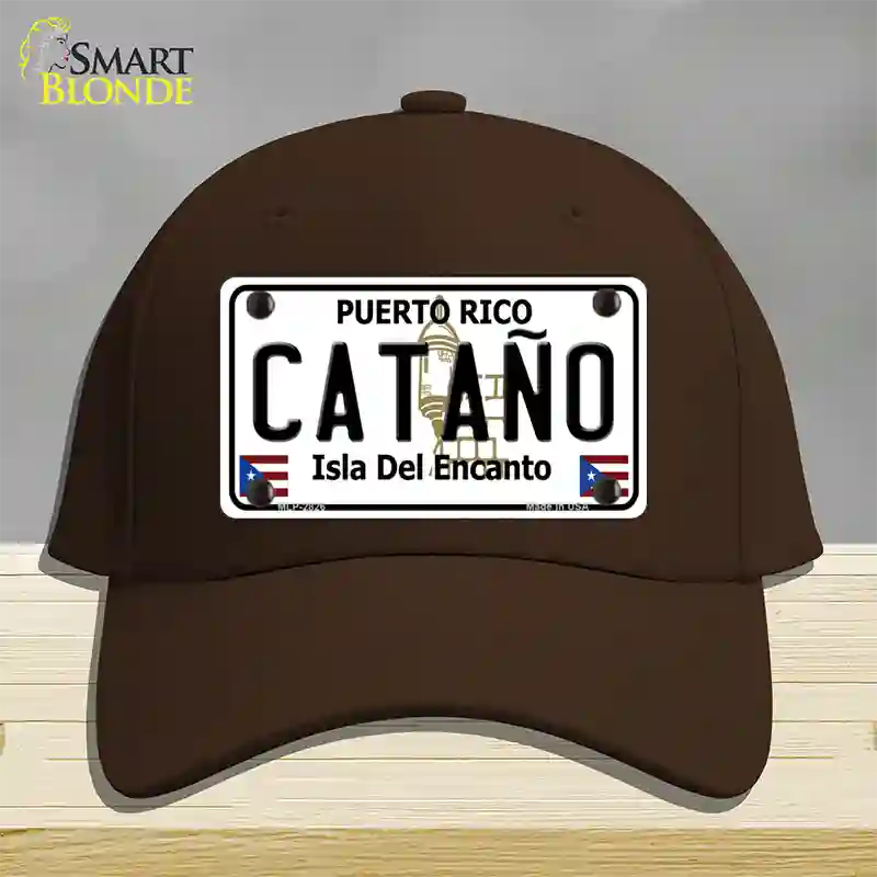 Catano Puerto Rico Novelty License Plate Hat Cotton / Dark Brown