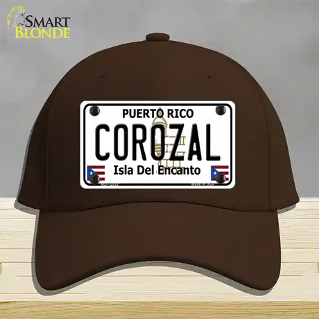 Corozal Novelty License Plate Hat Cotton / Dark Brown