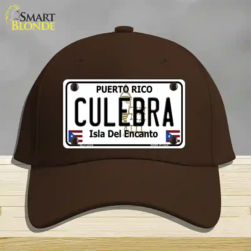 Culebra Novelty License Plate Hat Cotton / Dark Brown