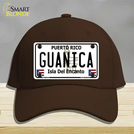 Guanica Puerto Rico Novelty License Plate Hat Cotton / Dark Brown