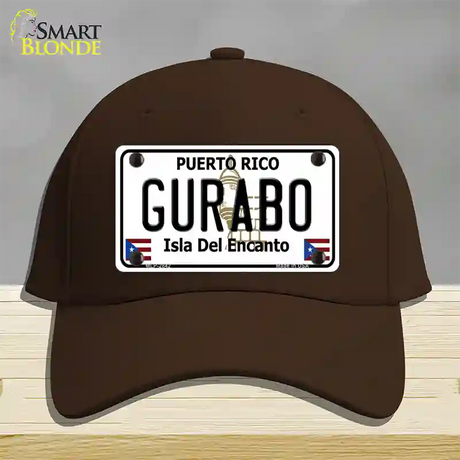 Gurabo Puerto Rico Novelty License Plate Hat Cotton / Dark Brown