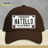 Hatillo Puerto Rico Novelty License Plate Hat Cotton / Dark Brown