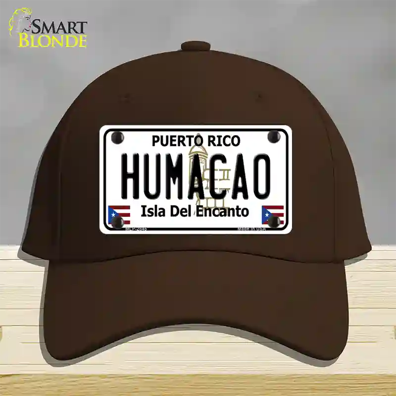 Humacao Puerto Rico Novelty License Plate Hat Cotton / Dark Brown