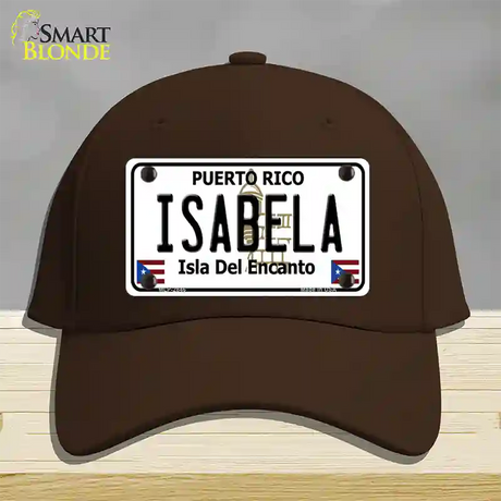 Isabela Puerto Rico Novelty License Plate Hat Cotton / Dark Brown