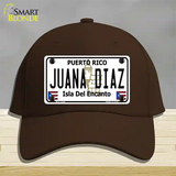 Juana Diaz Puerto Rico Novelty License Plate Hat Cotton / Dark Brown