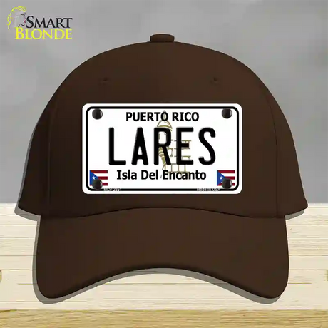 Lares Puerto Rico Novelty License Plate Hat Cotton / Dark Brown