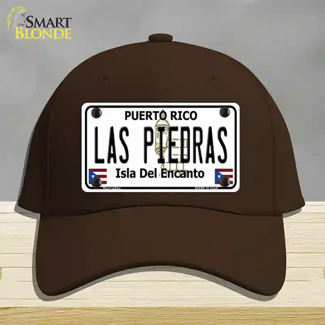 Las Piedras Puerto Rico Novelty License Plate Hat Cotton / Dark Brown