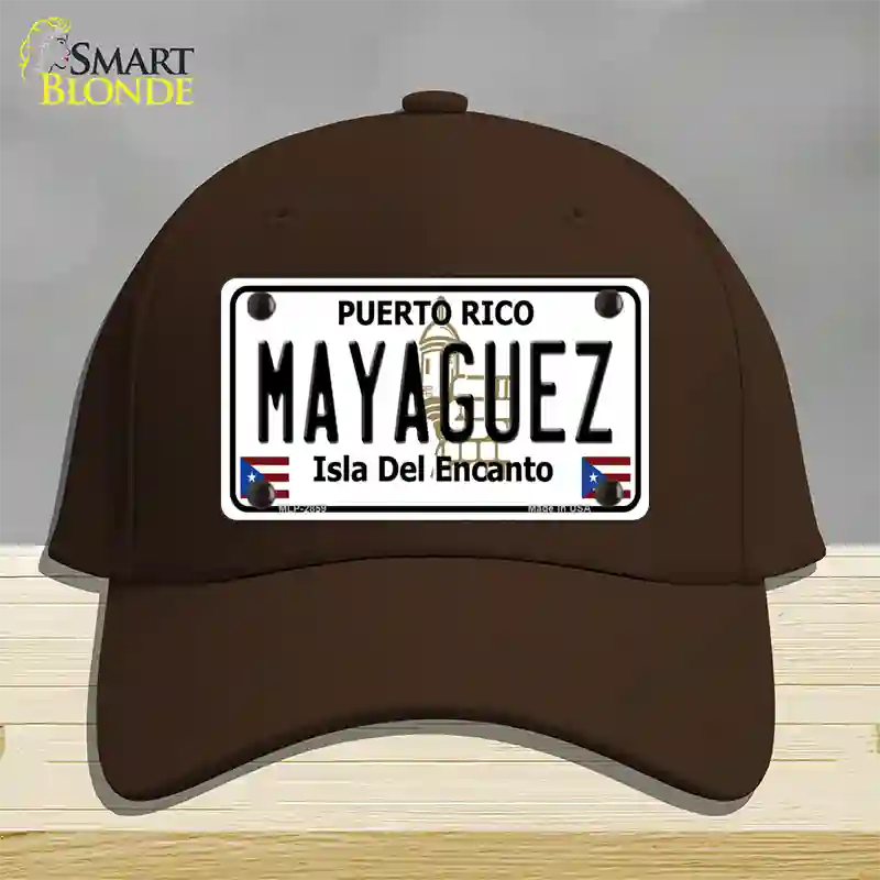 Mayaguez Puerto Rico Novelty License Plate Hat Cotton / Dark Brown