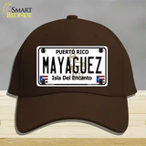 Mayaguez Puerto Rico Novelty License Plate Hat Cotton / Dark Brown