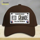 Rio Grande Puerto Rico Novelty License Plate Hat Cotton / Dark Brown