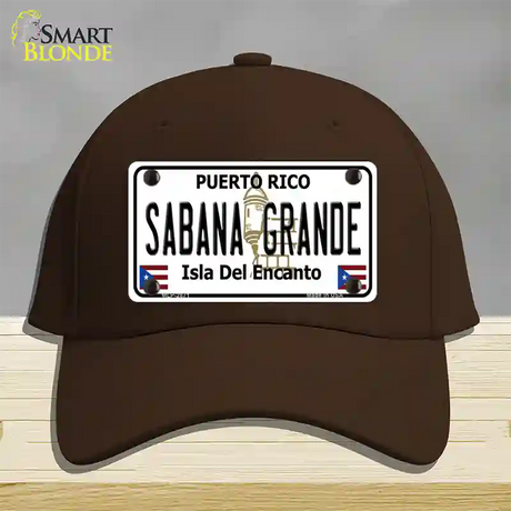 Sabana Grande Puerto Rico Novelty License Plate Hat Cotton / Dark Brown