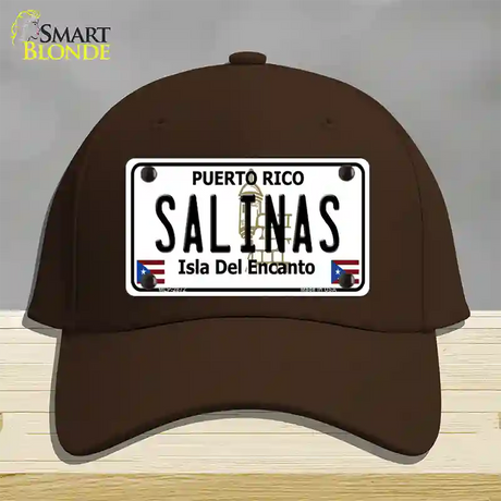 Salinas Puerto Rico Novelty License Plate Hat Cotton / Dark Brown