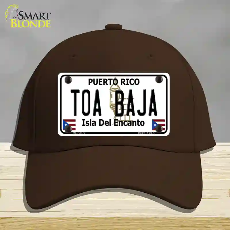 Toa Baja Puerto Rico Novelty License Plate Hat Cotton / Dark Brown