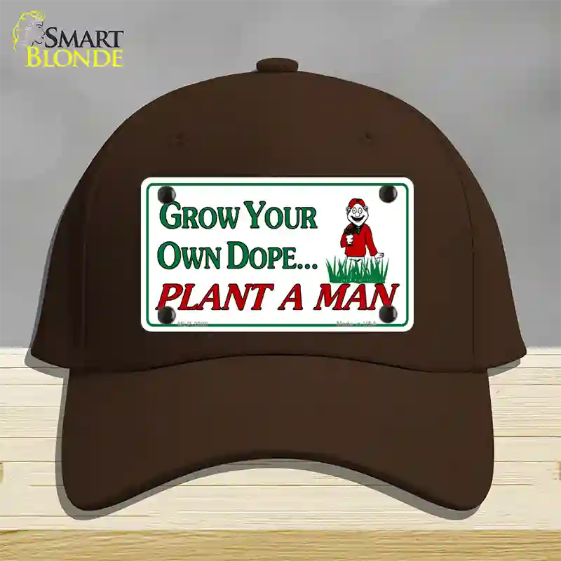 Grow Dope Novelty License Plate Hat Cotton / Dark Brown