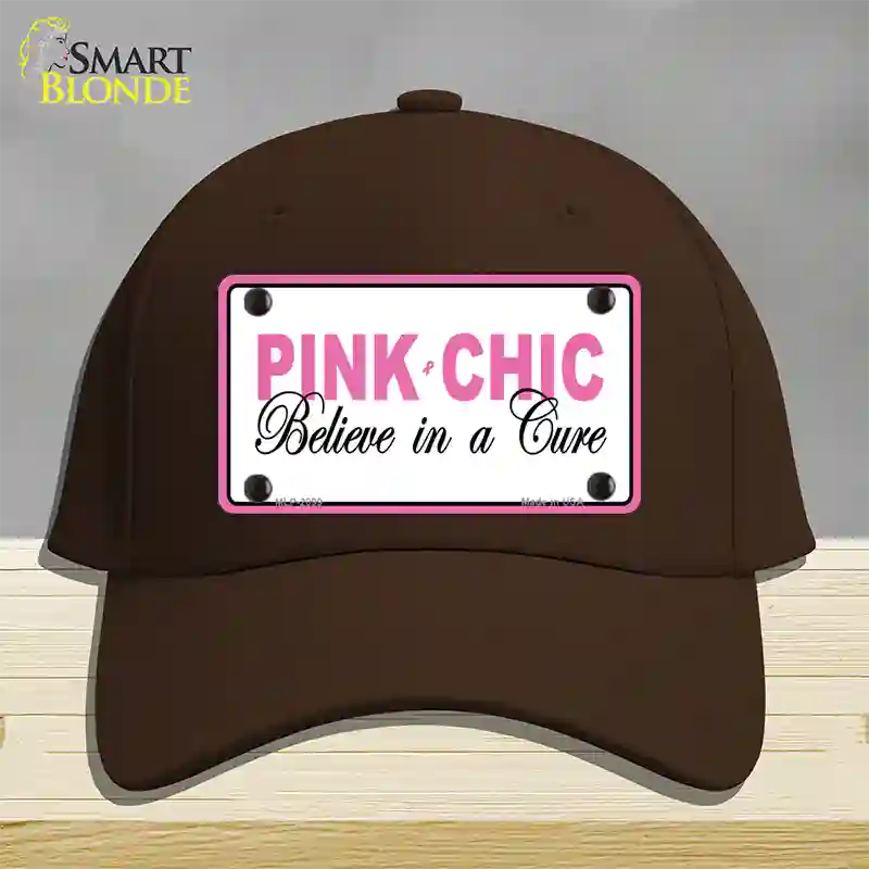 Pink Chic Novelty License Plate Hat Cotton / Dark Brown