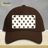 Brown White Polka Dot Novelty License Plate Hat Cotton / Dark Brown