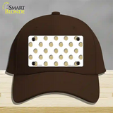 Gold White Polka Dot Novelty License Plate Hat Cotton / Dark Brown