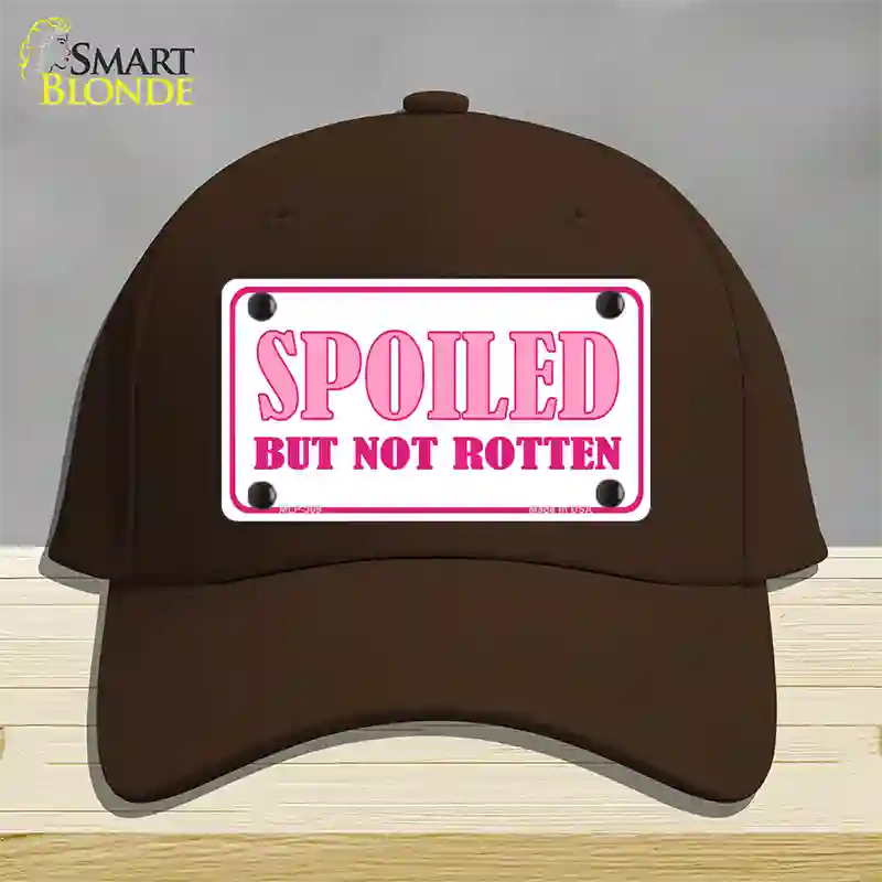 Spoiled But Not Rotten Novelty License Plate Hat Cotton / Dark Brown