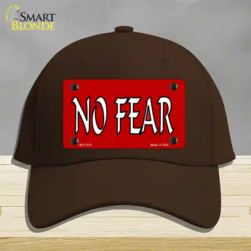 No Fear Novelty License Plate Hat Cotton / Dark Brown