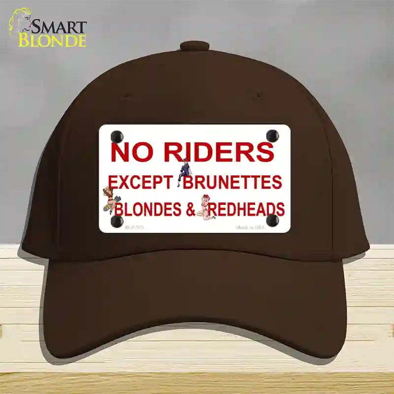 No Riders Except Novelty License Plate Hat Cotton / Dark Brown