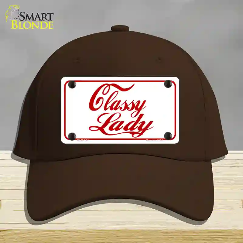 Classy Lady Novelty License Plate Hat Cotton / Dark Brown