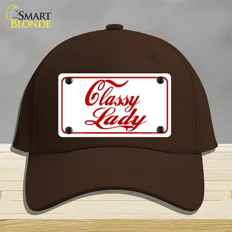 Classy Lady Novelty License Plate Hat Cotton / Dark Brown