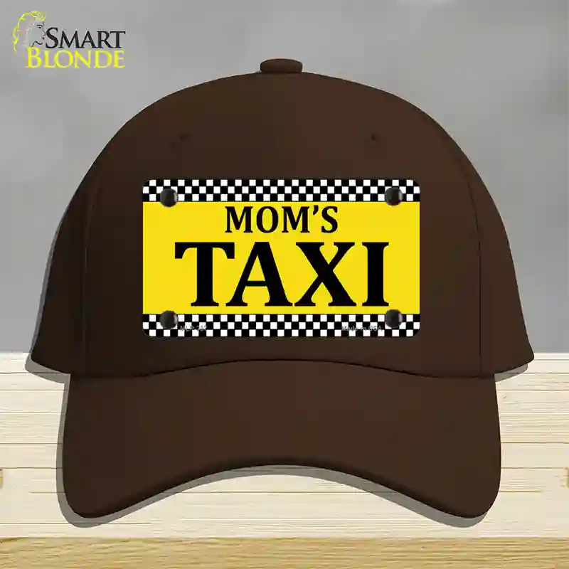 Moms Taxi Novelty License Plate Hat Cotton / Dark Brown