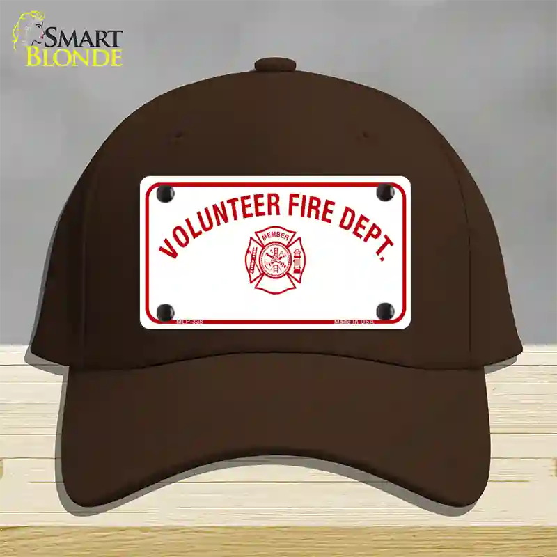 Volunteer Fire Department Novelty License Plate Hat Cotton / Dark Brown