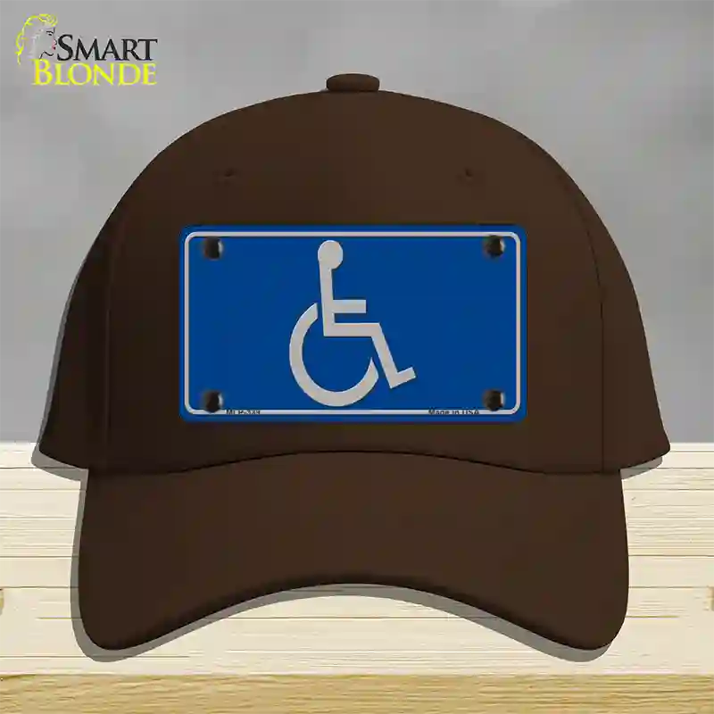 Handicap Logo Novelty License Plate Hat Cotton / Dark Brown