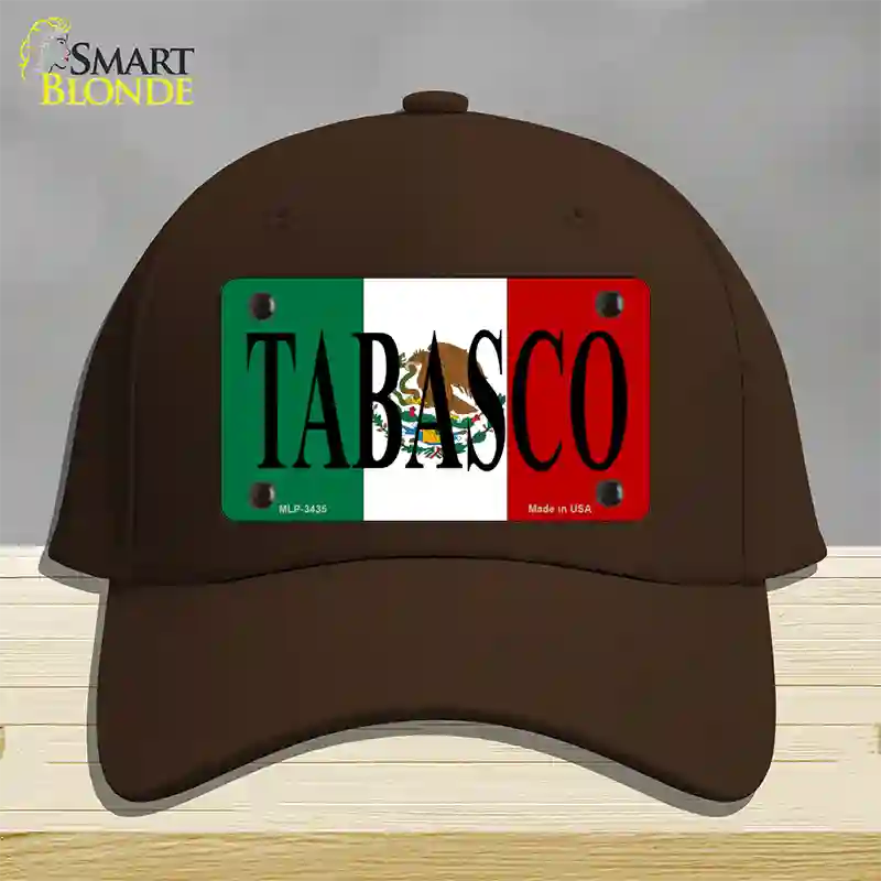 Tabasco Novelty License Plate Hat Cotton / Dark Brown