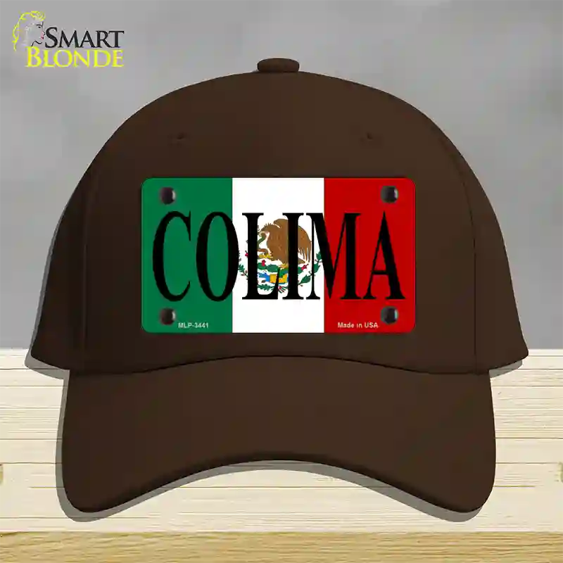 Colima Novelty License Plate Hat Cotton / Dark Brown