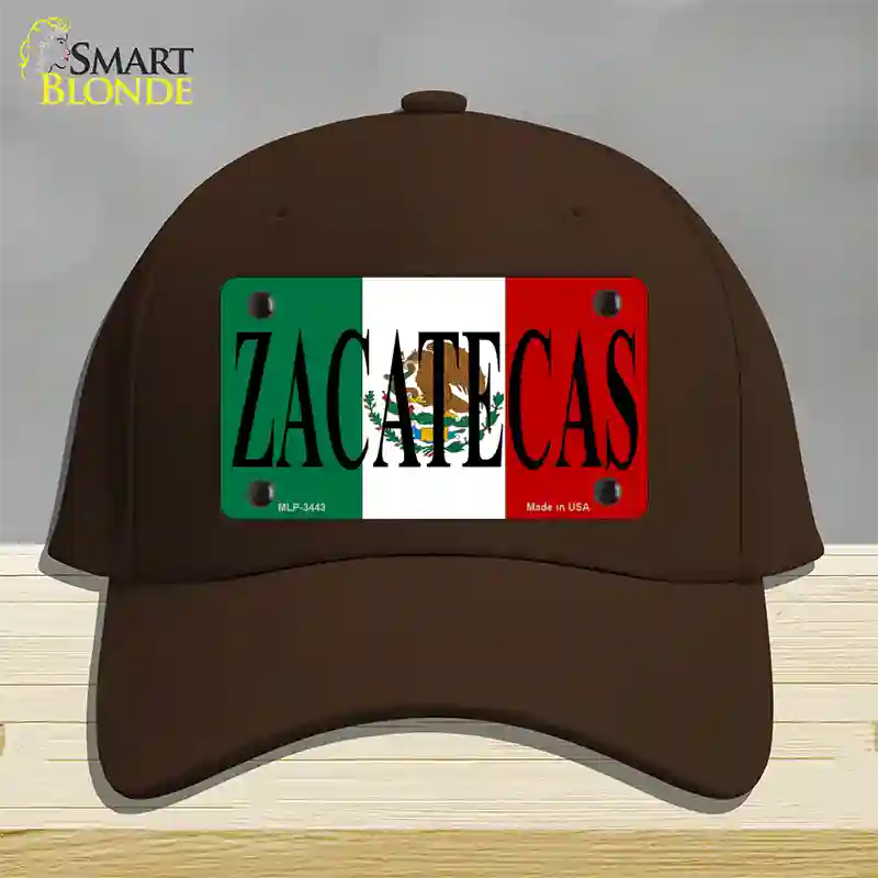 Zacatecas Novelty License Plate Hat Cotton / Dark Brown