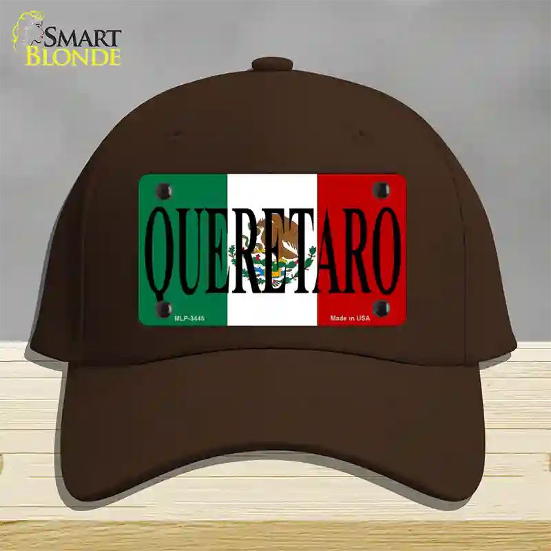 Queretaro Mexico Flag Novelty License Plate Hat Cotton / Dark Brown