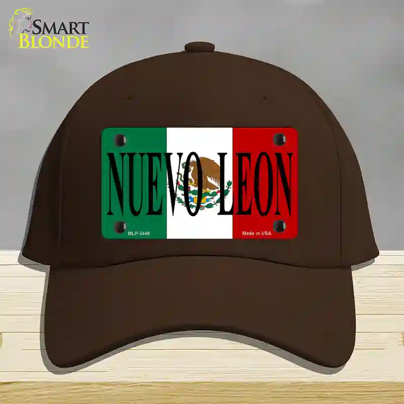 Nuevo Leon Mexico Flag Novelty License Plate Hat Cotton / Dark Brown