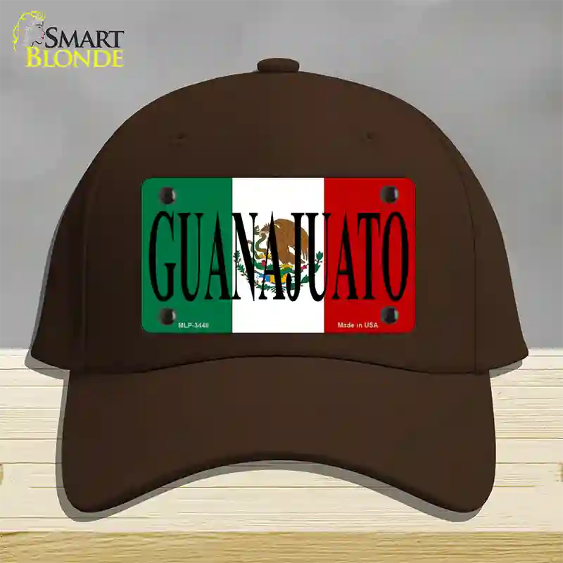 Guanajuato Mexico Flag Novelty License Plate Hat Cotton / Dark Brown