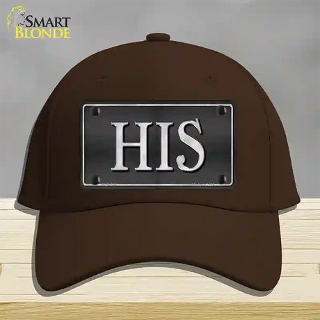 HIS Novelty License Plate Hat Cotton / Dark Brown