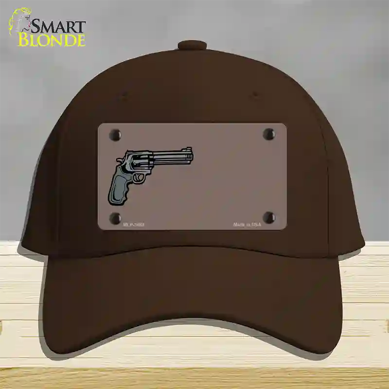 Gun Offset Customizable Novelty License Plate Hat Cotton / Dark Brown