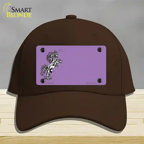 Unicorn Offset Novelty License Plate Hat Cotton / Dark Brown