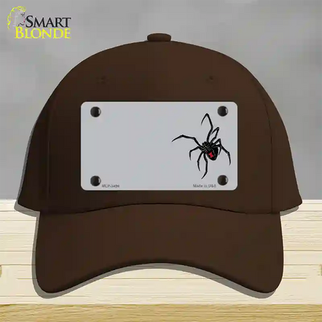 Black Widow Offset Novelty License Plate Hat Cotton / Dark Brown