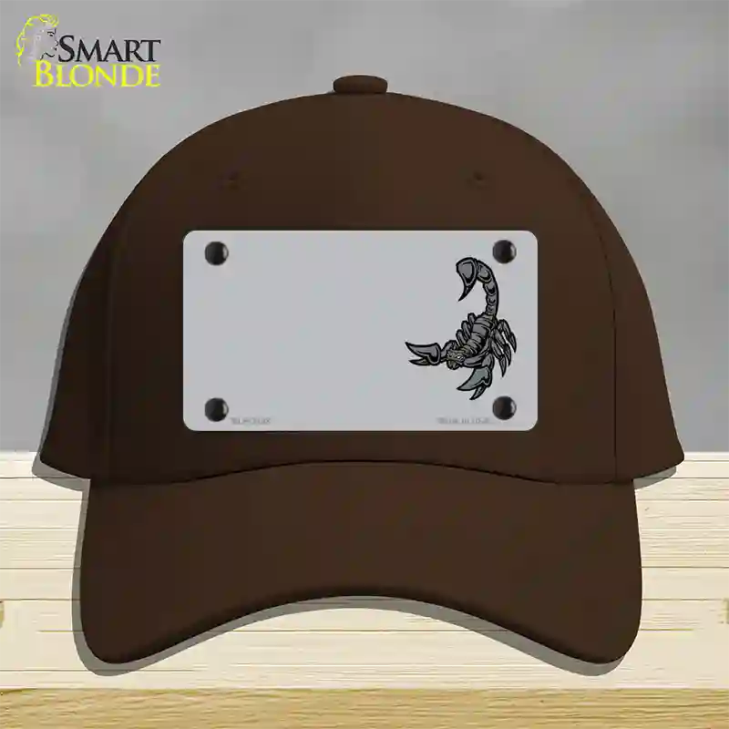 Scorpion Offset Novelty License Plate Hat Cotton / Dark Brown