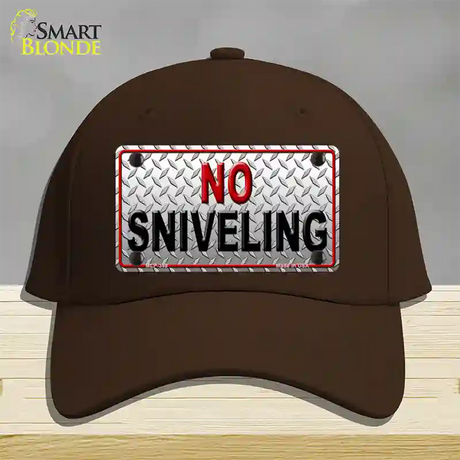 No Sniveling Novelty License Plate Hat Cotton / Dark Brown