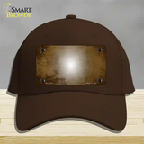 Brown White Fade Scratched Novelty License Plate Hat Cotton / Dark Brown