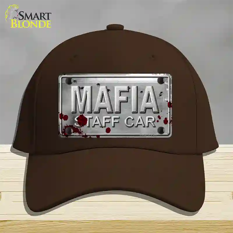 Mafia Staff Car Novelty License Plate Hat Cotton / Dark Brown