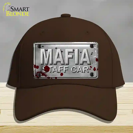 Mafia Staff Car Novelty License Plate Hat Cotton / Dark Brown